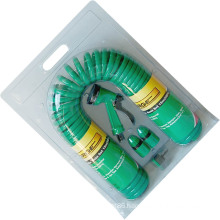 15m (50′) Durable Spiral PU Garden Air Hose Coil Hose Set